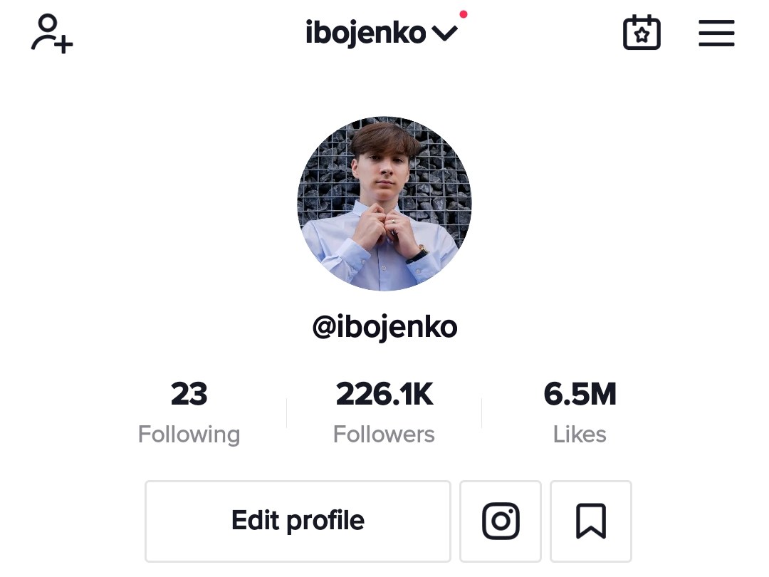 TikTok profile @ibojenko: 226.1K followers, 6.5M likes