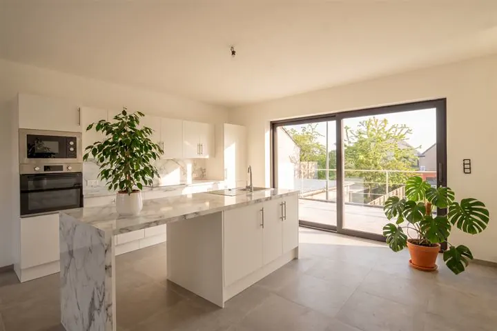New-build three-bedroom house with garage and garden