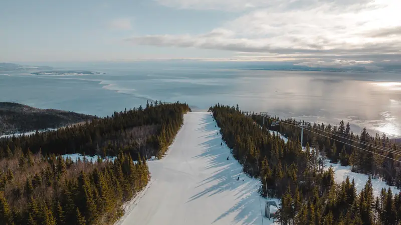 Ski avec vue inégalée