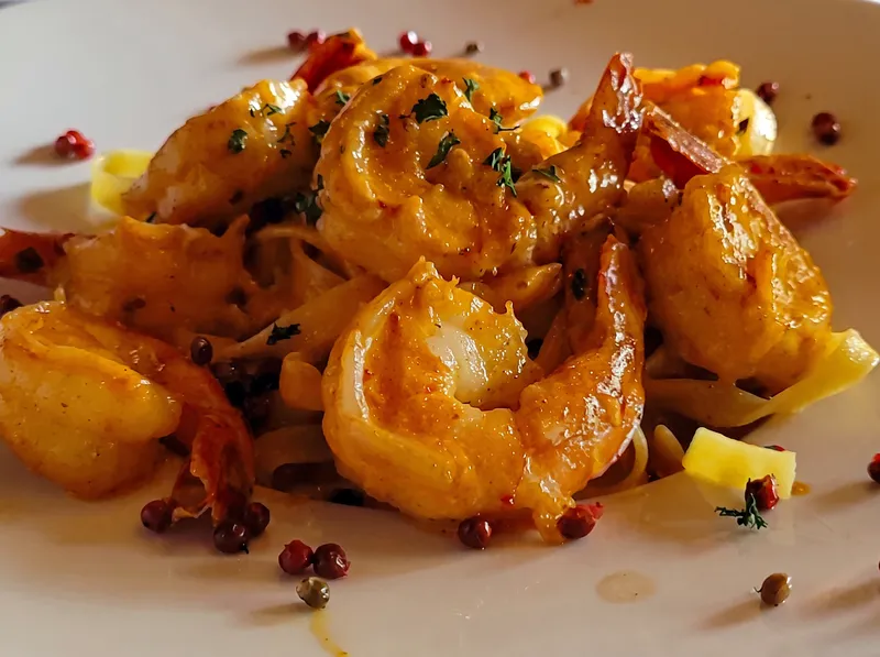 Tagliatelle aux scampis